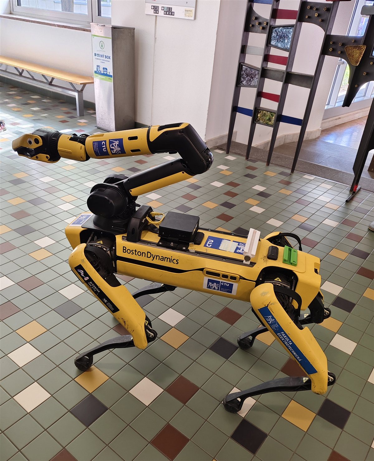 Figure 2 — Boston Dynamics Spot deployed at the Czech Technical University in Prague for inspection research, 2024. Spot became the first quadruped robot available for general commercial purchase on 2020-06-1…
